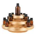 Caja de aceite esencial Organizador de madera 3 capas Aromaterapia esencial Aromaterapia Madera natural Pantalla giratoria